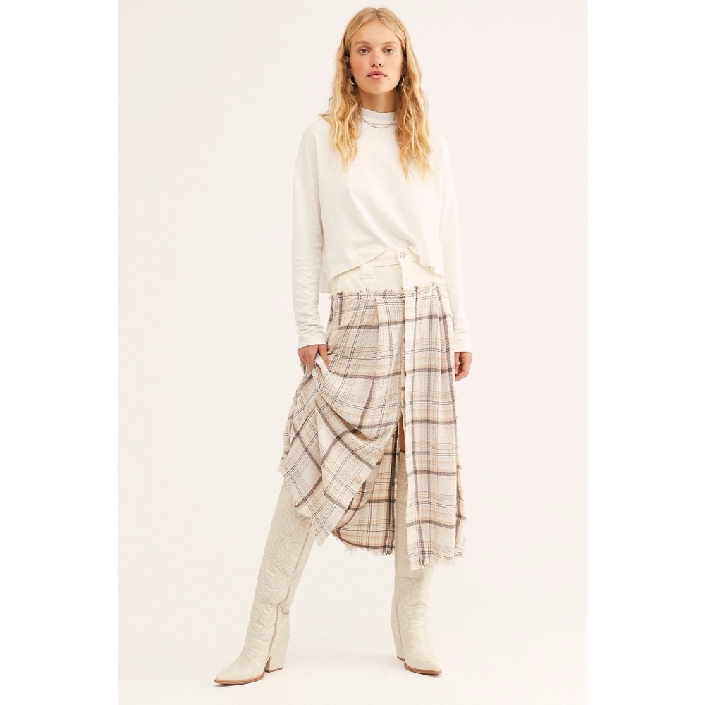 Free People Avril Maxi Skirt WHITE BNWT